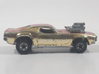 Vintage 1977 Hot Wheels Rodger Dodger Gold Chrome Die Cast Toy Muscle Car Vehicle Hong Kong