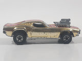 Vintage 1977 Hot Wheels Rodger Dodger Gold Chrome Die Cast Toy Muscle Car Vehicle Hong Kong