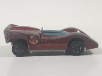Vintage 1969 Hot Wheels Grand Prix McLaren M6A Spectraflame Red Die Cast Toy Car Vehicle Red Lines