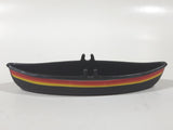 Vintage 1983 Buddy L Canoe Boat Black Plastic Toy