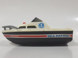 Vintage 1978 Tomy PC1397 Speed Boat Sea Patrol White and Black Plastic Toy Vehicle No Motor