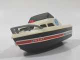 Vintage 1978 Tomy PC1397 Speed Boat Sea Patrol White and Black Plastic Toy Vehicle No Motor