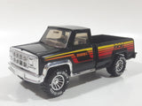 Vintage 1979 Buddy L Z37 Pickup Truck Black Pressed Steel Die Cast Toy Car Vehicle with Opening Hood