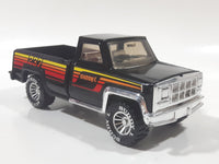 Vintage 1979 Buddy L Z37 Pickup Truck Black Pressed Steel Die Cast Toy Car Vehicle with Opening Hood