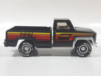 Vintage 1979 Buddy L Z37 Pickup Truck Black Pressed Steel Die Cast Toy Car Vehicle with Opening Hood