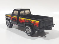 Vintage 1979 Buddy L Z37 Pickup Truck Black Pressed Steel Die Cast Toy Car Vehicle with Opening Hood