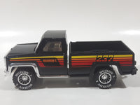 Vintage 1979 Buddy L Z37 Pickup Truck Black Pressed Steel Die Cast Toy Car Vehicle with Opening Hood