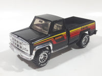 Vintage 1979 Buddy L Z37 Pickup Truck Black Pressed Steel Die Cast Toy Car Vehicle with Opening Hood