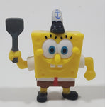 2021 McDonald's Viacom SpongeBob SquarePants Sailor with Burger Flipper 2 1/4" Tall Toy Figure