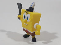 2021 McDonald's Viacom SpongeBob SquarePants Sailor with Burger Flipper 2 1/4" Tall Toy Figure