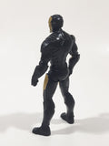 2013 Hasbro Marvel Ironman Black and Gold Armor 4 1/8" Tall Plastic Toy Figure