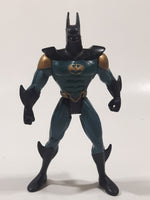 1994 Kenner DC Comics Batman Dark Teal Green and Gold Suit 5 1/2" Tall Toy Action Figure Bruce Wayne