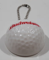 Budweiser White Golf Ball Shaped Plastic Beer Bottle Opener Key Chain