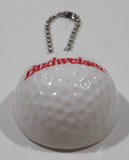 Budweiser White Golf Ball Shaped Plastic Beer Bottle Opener Key Chain