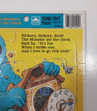 Vintage 1989 Golden CTW Sesame Street The Monster Ate The Clock Frame Tray Puzzle