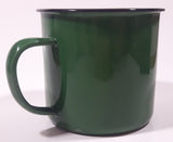 John Deere Green Enamel Metal Coffee Mug Cup