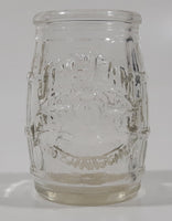 Jim Beam Keg Barrel Shaped Embossed Glass Toothpick Holder