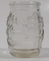 Jim Beam Keg Barrel Shaped Embossed Glass Toothpick Holder