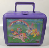 1990 Aladdin Hasbro My Little Pony Purple Plastic Lunch Box Container