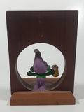 Vintage R.J. Enterprises Belleville, Ont. World's Greatest Bartender 1978 Green and Purple Smurf "Gnome Family" Holding Foaming Beer Mug Wood Bar Display