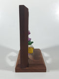 Vintage R.J. Enterprises Belleville, Ont. World's Greatest Bartender 1978 Green and Purple Smurf "Gnome Family" Holding Foaming Beer Mug Wood Bar Display