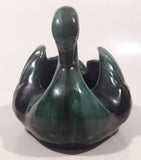 Vintage Blue Mountain Pottery 5 1/2" Long Drip Glaze Swan Bird Animal Figurine Candy Nut Dish