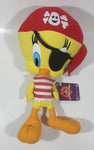 2003 Warner Bros Looney Tunes Tweety Bird Pirate 12" Toy Plush Stuffed Character