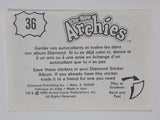 Vintage 1989 Diamond Publishing Archie Comics Stickers (Individual) Made in Italy