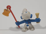 Vintage W. Germany Peyo Smurfs New Year's Bully 2 3/8" Tall Toy Figure