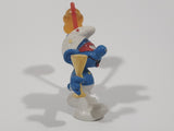 Vintage W. Germany Peyo Smurfs New Year's Bully 2 3/8" Tall Toy Figure