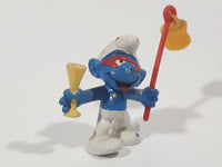 Vintage W. Germany Peyo Smurfs New Year's Bully 2 3/8" Tall Toy Figure