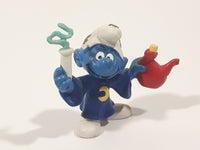 Vintage W. Germany Peyo Smurfs Bully Wizard 2 1/8" Tall Toy Figure