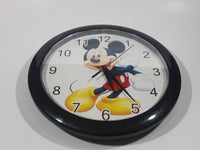 Disney Mickey Mouse 10" Diameter Black Bordered Wall Clock