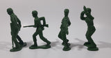 Greenbrier Army Men Soldiers 4" to 4 1/4" Tall Plastic Toy Figures Set of 4