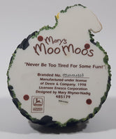 1998 Enesco Mary's Moo Moos John Deere "Never Be Too Tired For Some Fun!" 4 1/4" Long Resin Figure Ornament