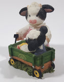 1998 Enesco Mary's Moo Moos John Deere "Weeeee Ride Together" 3 1/2" Long Resin Figure Ornament