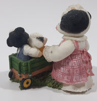 1998 Enesco Mary's Moo Moos John Deere "Weeeee Ride Together" 3 1/2" Long Resin Figure Ornament