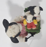 1998 Enesco Mary's Moo Moos John Deere "Weeeee Ride Together" 3 1/2" Long Resin Figure Ornament