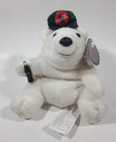 1997 Coca Cola Polar Bear with Green Cap Holding a Bottle 6" Tall Stuff Animal Character Bean Bag Plush New with Tags