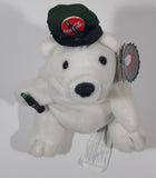 1997 Coca Cola Polar Bear with Green Cap Holding a Bottle 6" Tall Stuff Animal Character Bean Bag Plush New with Tags