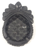 Vintage 1970s Coco Joe's Hawaii Haw'n Sweet Pine Pineapple Shaped Black Carved Lava Ash Tray 4 3/8" Long