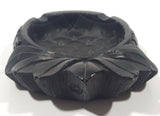 Vintage 1970s Coco Joe's Hawaii Haw'n Sweet Pine Pineapple Shaped Black Carved Lava Ash Tray 4 3/8" Long