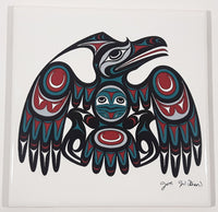 Joe Wilson Raven Aboriginal Artwork 6" x 6" Ceramic Tile Trivet