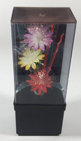 Vintage Fiber Optics Windup Musical Box Fiber Optics Flower Light 10 1/8" Tall