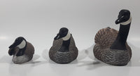 Vintage 1970s Heritage Decoys J.B. Garton World Champion Carver 9" Large 6 3/4" Medium and 4 1/2" Small Canada Goose Family Set of 3