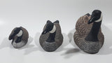 Vintage 1970s Heritage Decoys J.B. Garton World Champion Carver 9" Large 6 3/4" Medium and 4 1/2" Small Canada Goose Family Set of 3