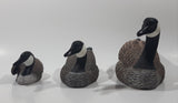 Vintage 1970s Heritage Decoys J.B. Garton World Champion Carver 9" Large 6 3/4" Medium and 4 1/2" Small Canada Goose Family Set of 3