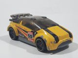 2014 Hot Wheels Track Aces Super Gnat Yellow Die Cast Toy Car Vehicle