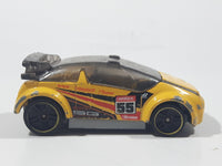 2014 Hot Wheels Track Aces Super Gnat Yellow Die Cast Toy Car Vehicle
