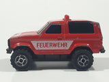Vintage Majorette Sonic Flashers Ford Bronco Feuerwehr Fire Red Die Cast Toy Car Vehicle